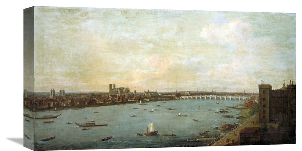 "The City of Westminster From Lambeth" Artwork, 22" x 11"