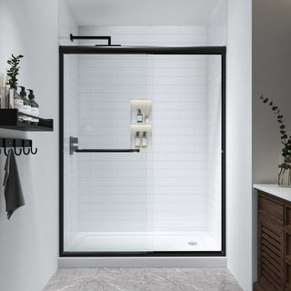 60 x76 Double Sliding Framed Clear Glass Shower Door