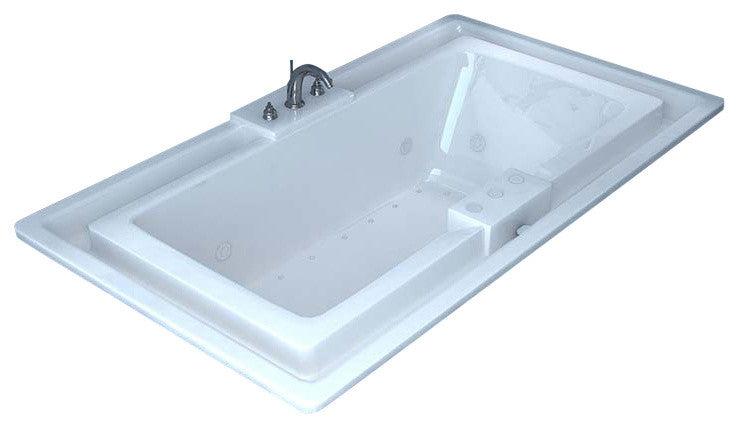 Venzi Grand Tour Celio 46 x 78 Endless Flow Air & Whirlpool Jetted Bathtub