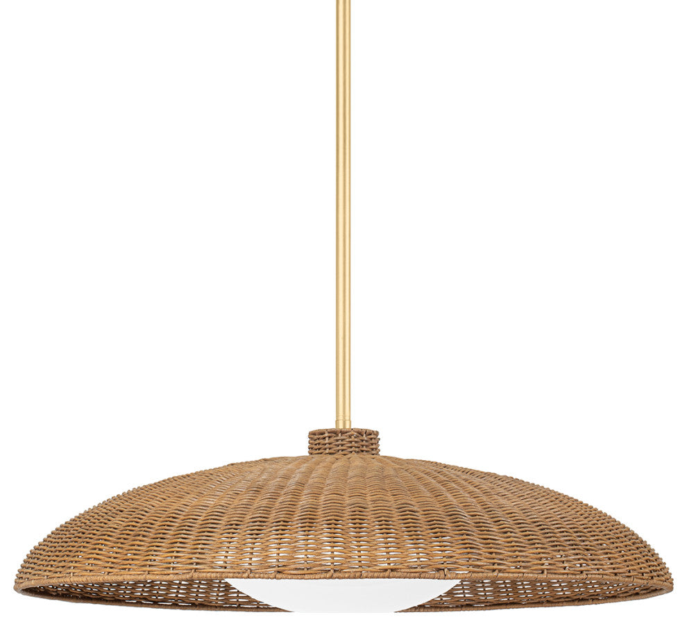 Delano 1-Light Ex-Large Pendant Vintage Gold Leaf