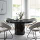 Gratify 60" Round Dining Table, Black