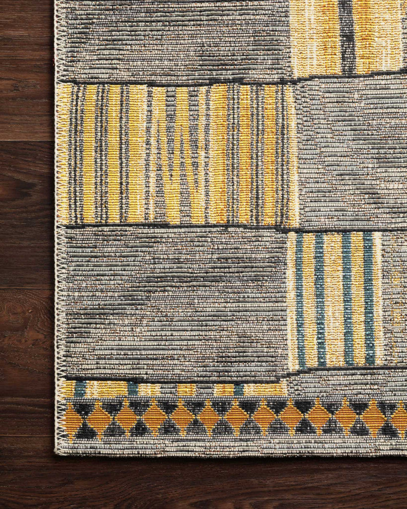 Mika In/out Area Rug by Loloi, Granite / Multi, 5'3"x7'8"