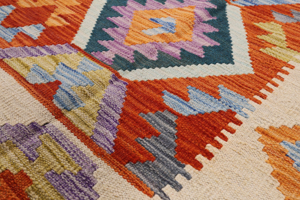 Kilim Flat Weave Reversible Rug 6' 10" X 9' 5" Q8501