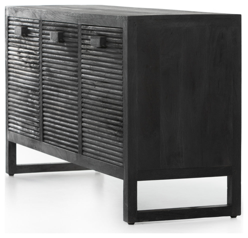 Lorne Media Console-Dark Reeded Totem