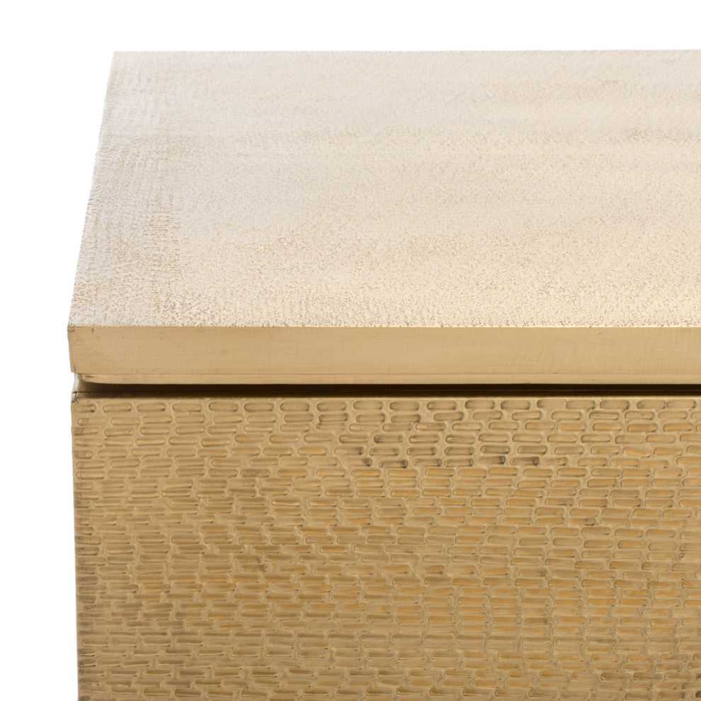 Safavieh Couture Dorielle Brass Covered Sideboard Gold