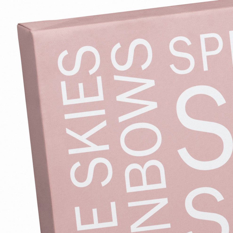 Pink Spring Sayings 20x16 Canvas Wall Art