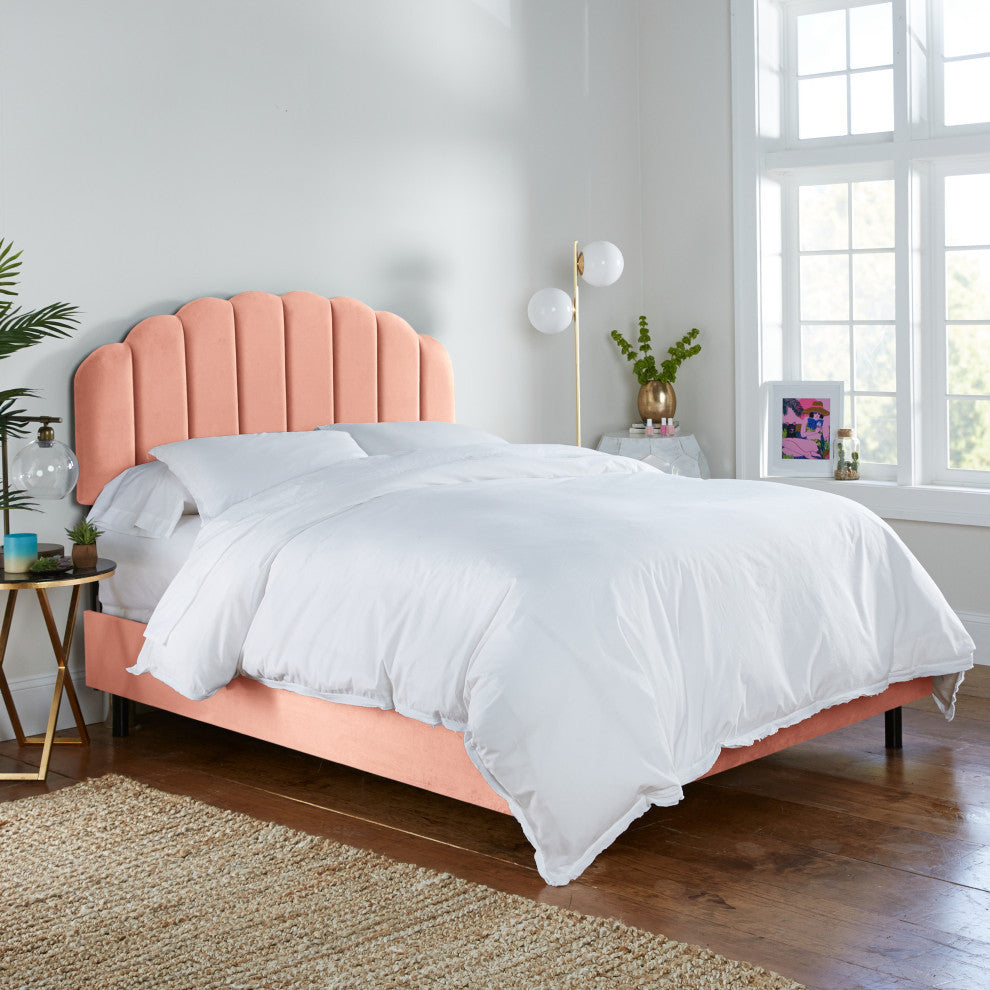 King Bed, Velvet Blush