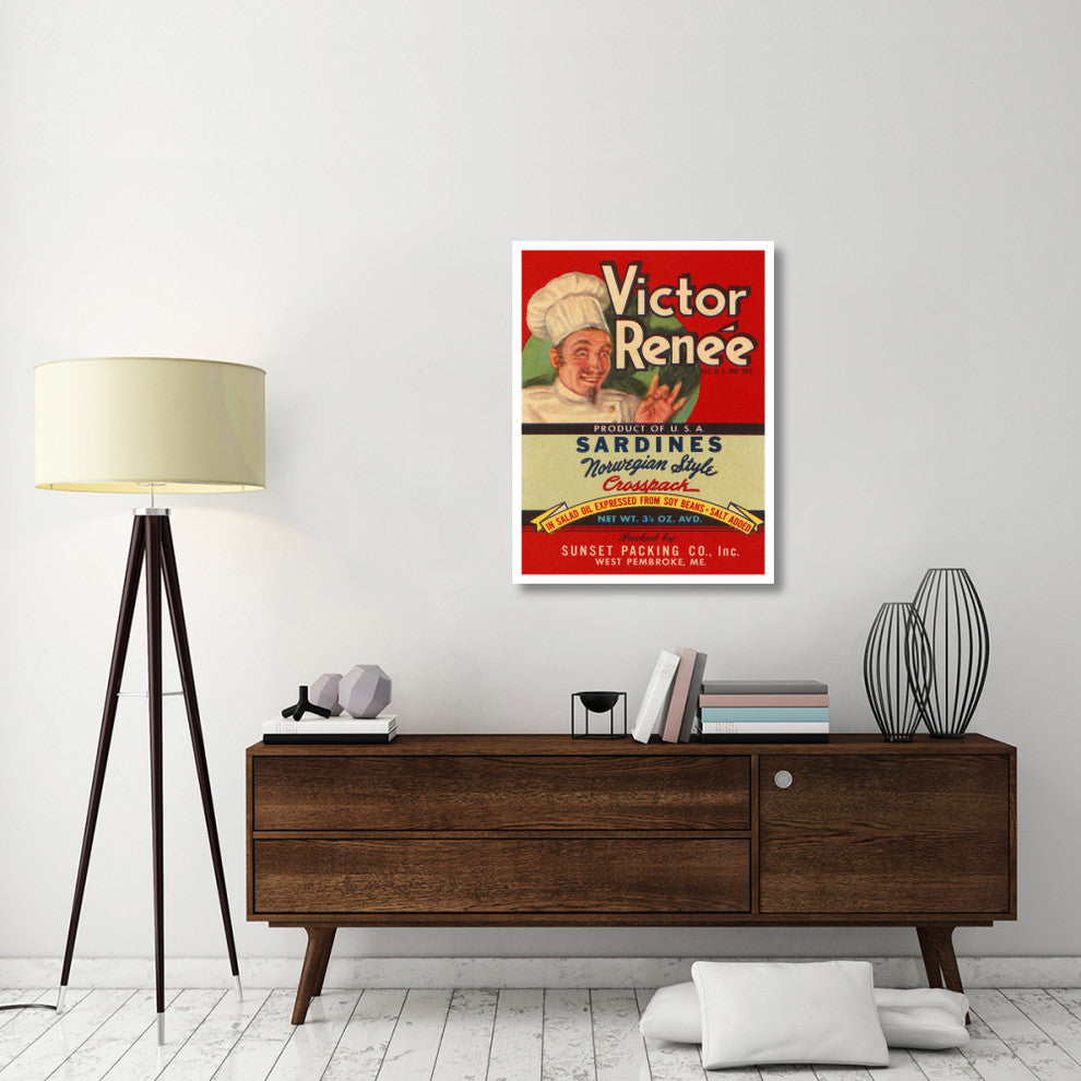 "Victor Renee Sardines" Digital Paper Print by Retrolabel, 29"x38"