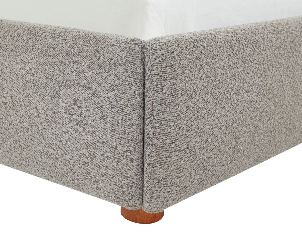Safavieh Couture Callahan Boucle Bed, Light Grey, Queen