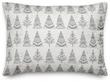 Christmas Tree Pattern 14"x20" Throw Pillow
