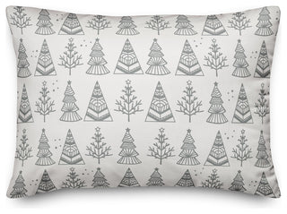 Christmas Tree Pattern 14"x20" Throw Pillow
