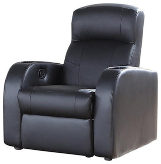 Coaster Cyrus 3-piece Leather Upholstered Recliner Set Black