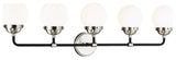 Cafe 5-Light Wall / Bath, Brushed Nickel