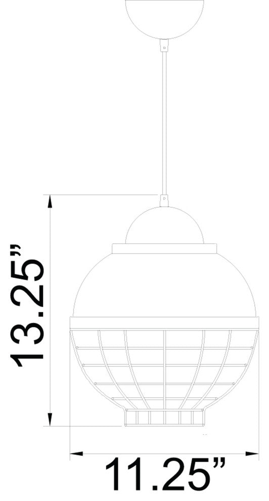 Access Dive 1-Light LED Pendant Shiny Black