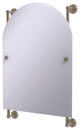Dottingham Arched Top Frameless Rail Mounted Mirror, Antique Pewter