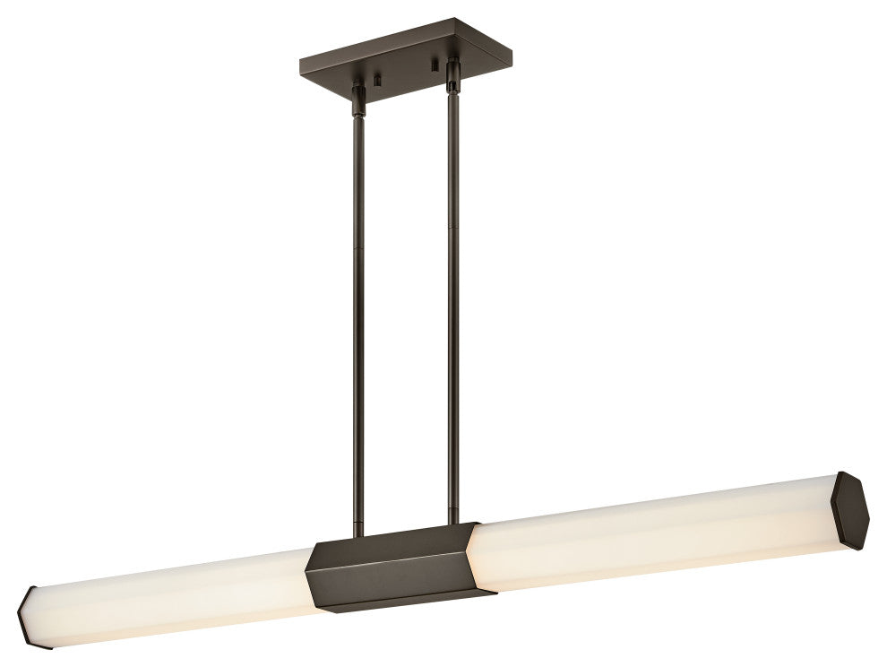 Hinkley 40" Facet Medium Integrated LED Linear Chandelier - Black Oxide
