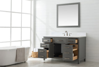 Valentino 54" Single Vanity, Gray