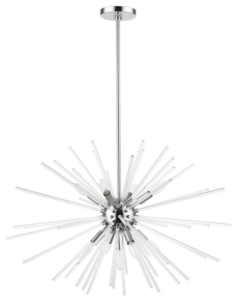 Utopia 9 Light Polished Chrome Large Pendant Chandelier