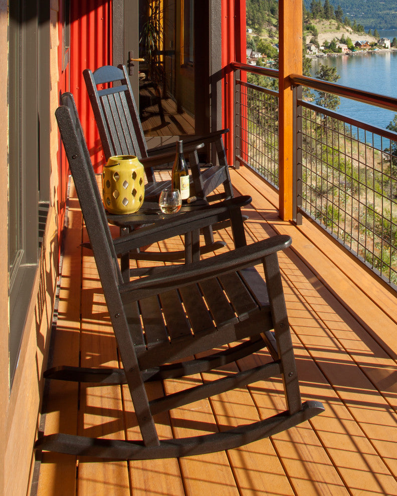 Polywood Presidential Rocker 3-Piece Set, White