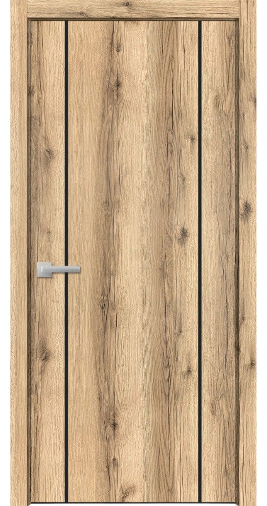 Solid French Door 36 x 84 | Planum 0017 Oak with| Bathroom