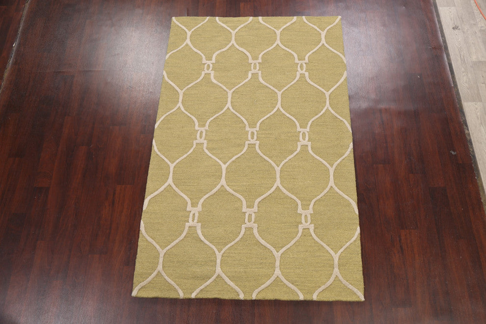 Trellis Oriental Area Rug Hand-tufted Contemporary Wool Carpet 5x8
