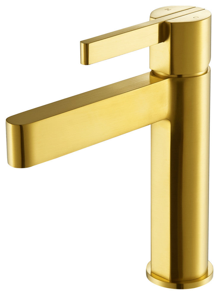 Stila Single Hole Single-Handle Bathroom Faucet, Brushed Gold