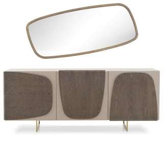 Modrest Wynetta Modern Grey Ash Buffet Mirror