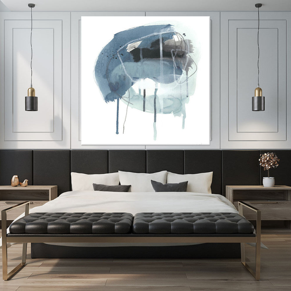 "Incidental Indigo IV" Fine Art Giant Canvas Print, 54"x54"