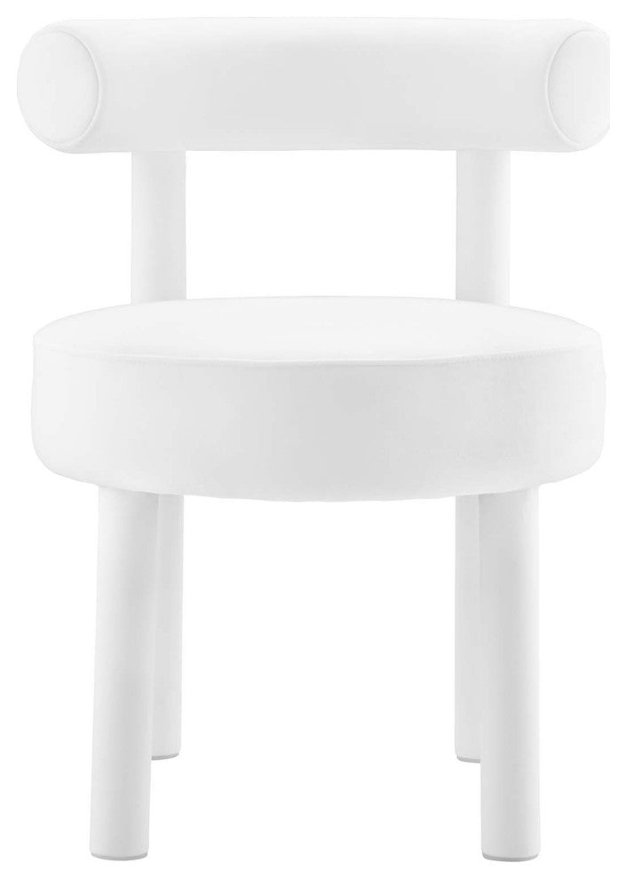 Toulouse Performance Velvet Dining Chair, Set of 2, White