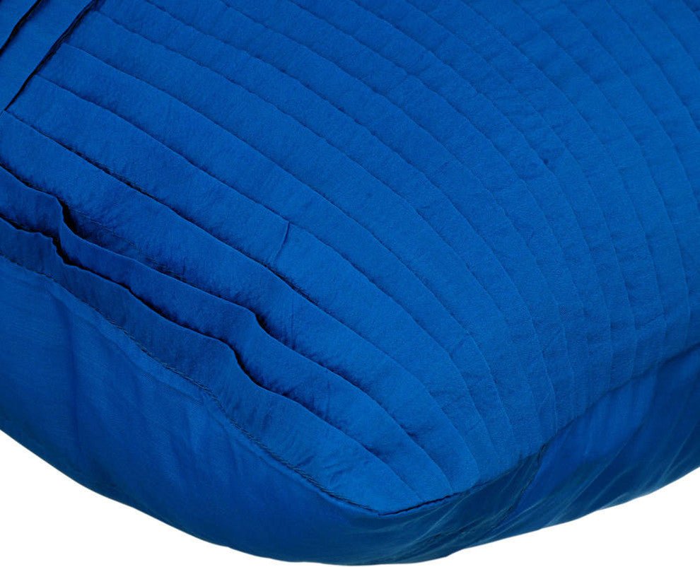 Blue Throw Pillow Covers 16"x16" Decorative Cushion Cover Silk, Blue Ripples