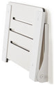 Silhouette Folding Wall Mount Shower Bench Seat, White Seat With White Frame