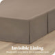 Bare Home Microfiber Bed Skirt , 15" Drop Length, Taupe, Twin