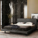 Brooklyn Upholstered Platform Bed, Dark Gray, Queen