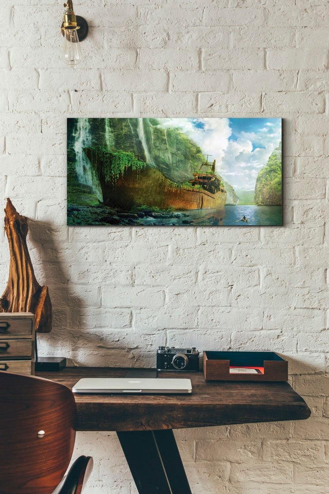 Epic Graffiti "Shipwreck" by Jonathan Lam, Giclee Canvas Wall Art, 24"x12"
