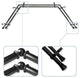 13/16" Bay Window Double Curtain Rod  20"-36", 38"-72" - Black