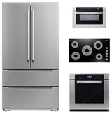 4PC Package 36" Electric Cooktop 24" Oven 24" Microwave Drawer & Refrigerator