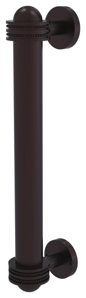 8" Door Pull With Dotted Accents, Antique Bronze