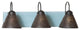 Irvins Country Tinware 3 Light Crestwood Vanity Light in Misty Blue