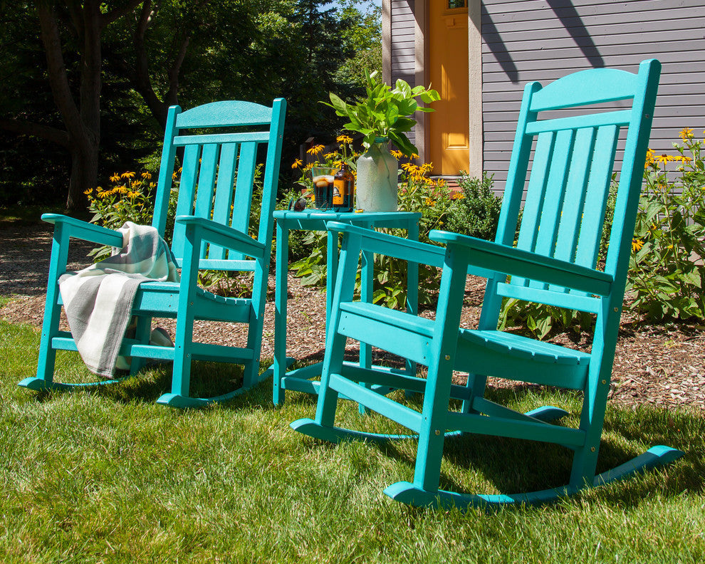 Polywood Presidential Rocker 3-Piece Set, Teak