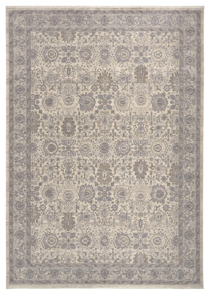 Weave & Wander Gilford Beige/Gray 7'10"x9'10" Power Loomed Area Rug