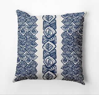 Central Comb Outdoor Pillow, Blue, 16"x16"