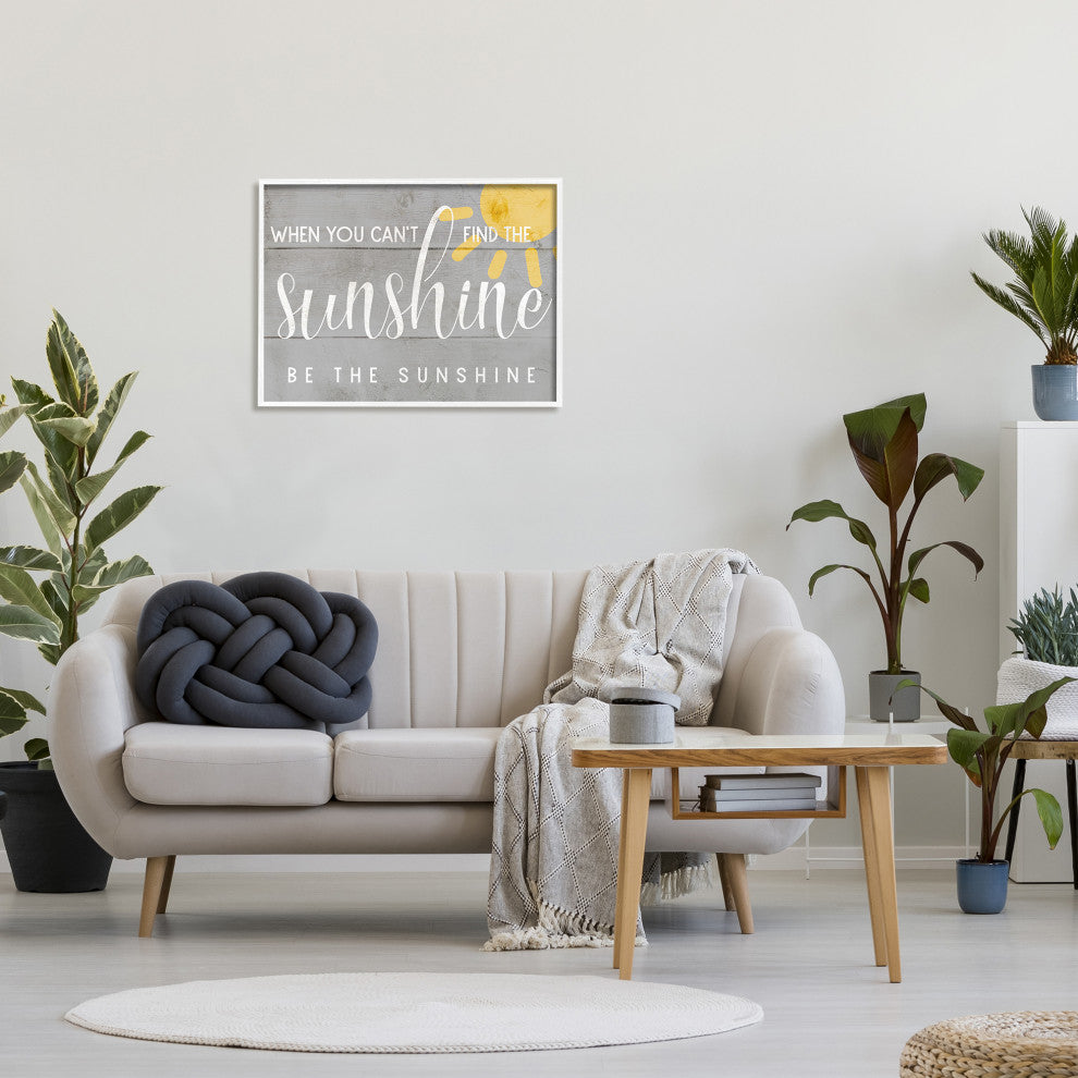 Be the Sunshine Positivity Phrase Charming Sign, 30 x 24