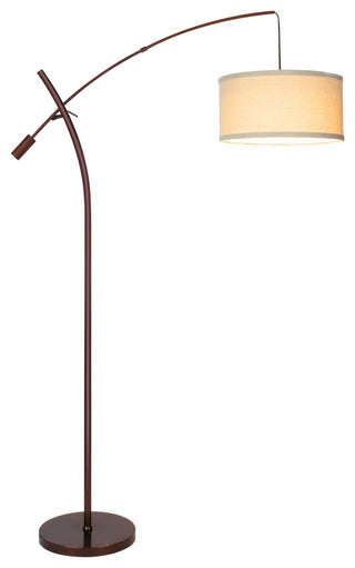 Brightech Grayson, LED Floor Lamp Arcs Over Living Room Sofa, Fits Corners, Bron