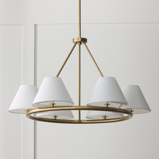 Capital Lighting 453261 Parson 6 Light 35"W Ring Chandelier - Matte Brass