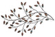 HomeRoots Distressed Metal Blowing Leaves Wall Decor