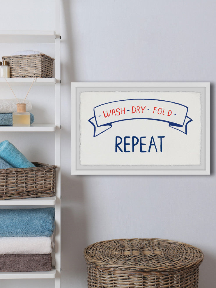 "Wash and Dry" Framed Painting Print, 12x8