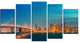 "San Francisco Skyline At Night" Cityscape Canvas print, 5-Panels, 60"x32"