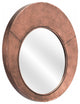 Contemporary Copper Round Mirror