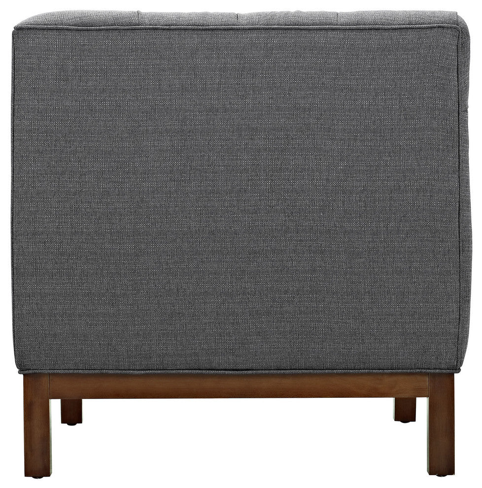 Modern Gray Panache Living Room Set Upholstered Fabric, 3-Piece Set