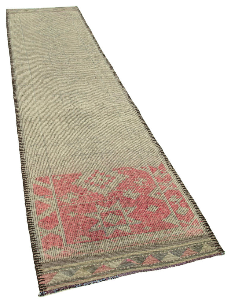 Rug N Carpet - Handmade Oriental 2' 10" x 11' 7" Tribal Runner Rug